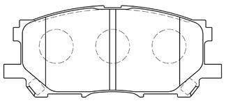 Jeu de 4 plaquettes de frein AISIN ref. A1N110